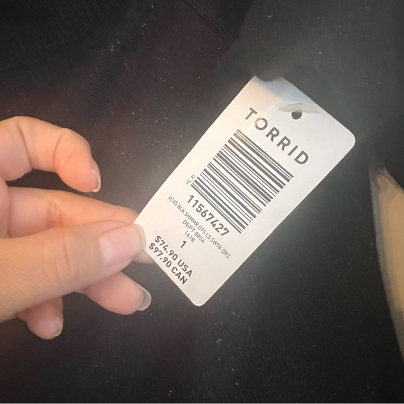 Torrid Mini Sweater Off-Shoulder Dress (NWT) Size 1/ 14-16 - Picture 13 of 14